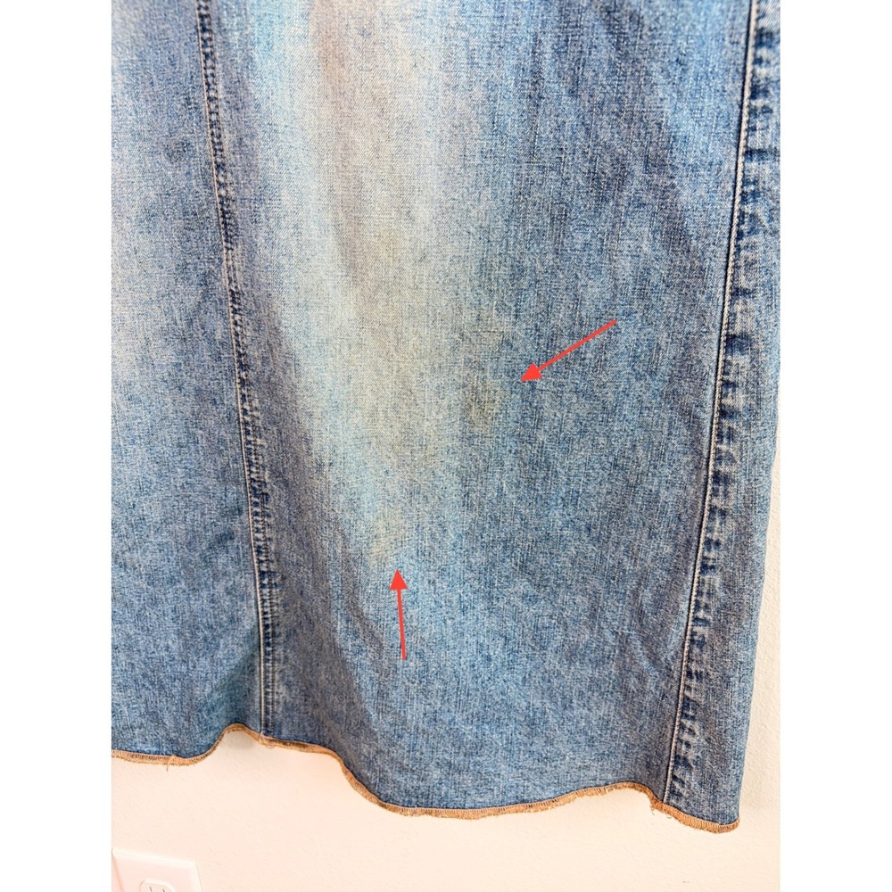 Vintage 90's Y2K Denim Maxi Skirt Lace Up Union Bay Size Medium - Picture 6 of 9